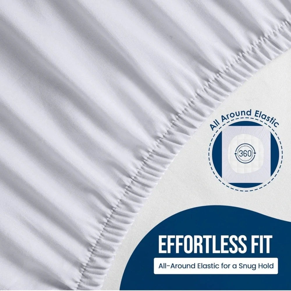 Queen Size White Mattress Cover - Breathable Protective Mattress Protector